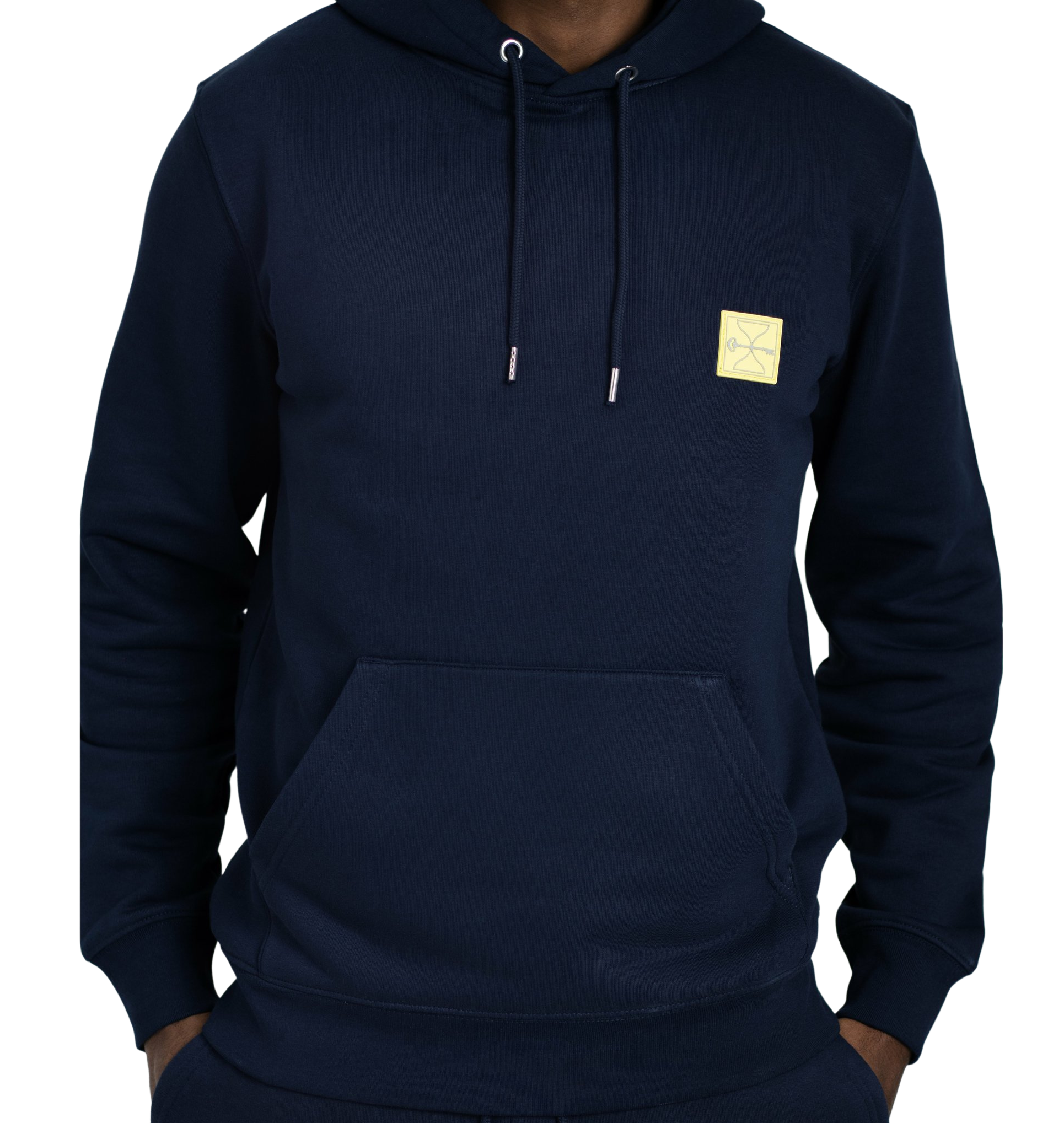 Navy Hourglass Hoodie (Yellow Badge)