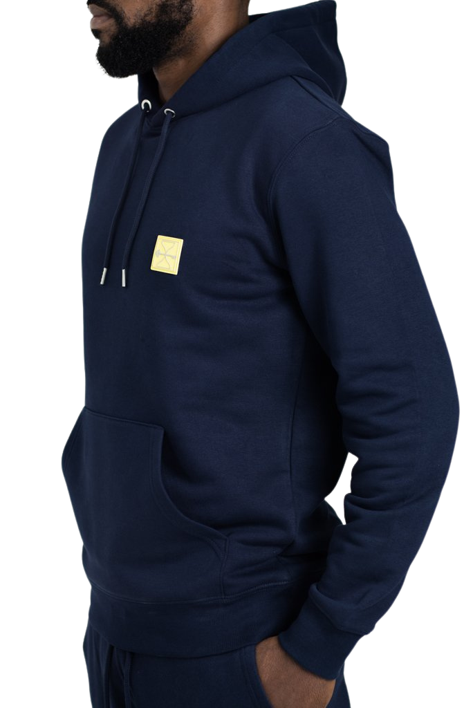 Navy Hourglass Hoodie (Yellow Badge)