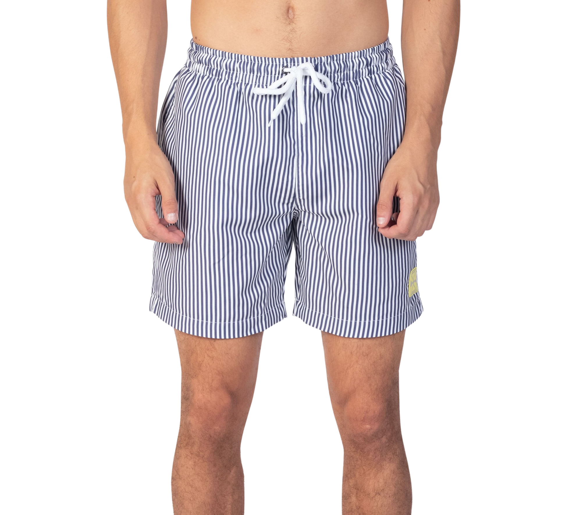 Navy/White Swim Shorts - Hourglass (Yellow Badge)