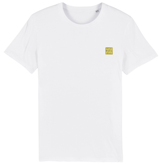White Hourglass T-Shirt (Yellow Badge)