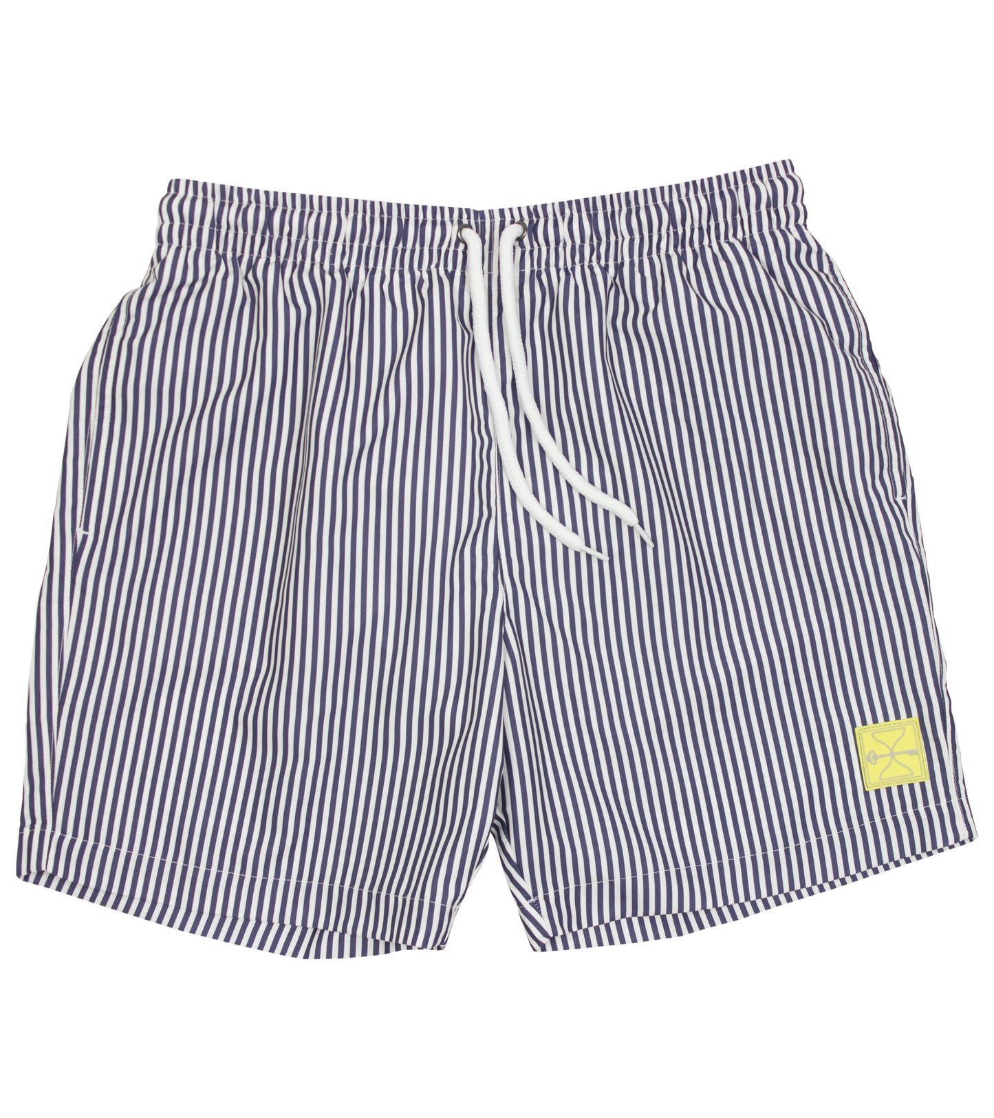 Navy/White Swim Shorts - Hourglass (Yellow Badge)