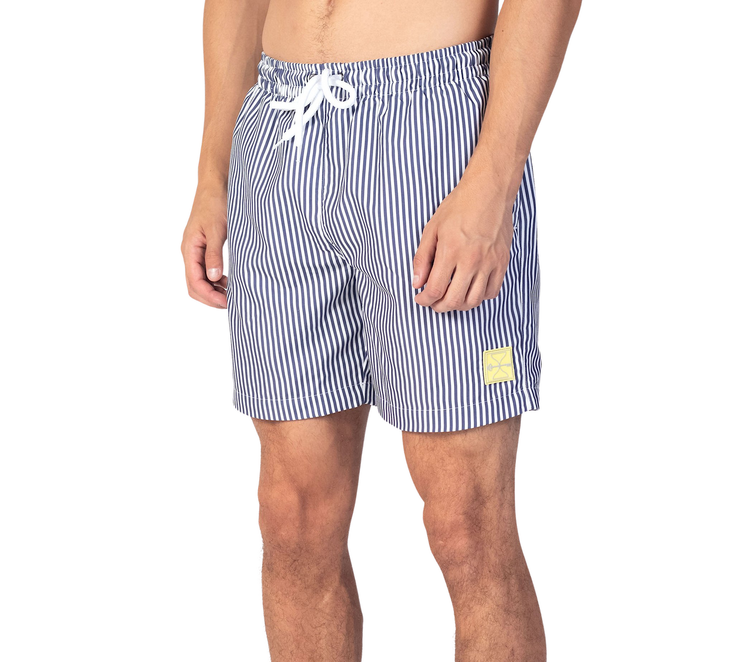 Navy/White Swim Shorts - Hourglass (Yellow Badge)